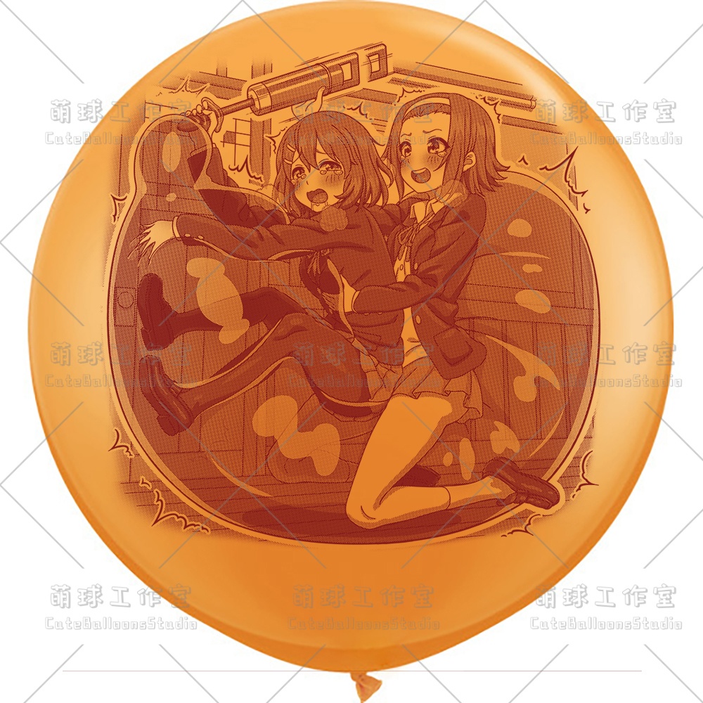 【現物】練習室でGL風船に乗る女の子(ブラウンインキ)(B4-06)