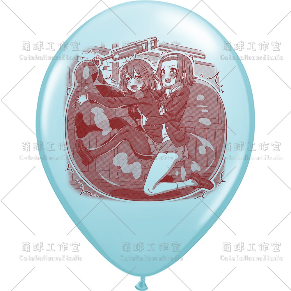 【現物】練習室でGL風船に乗る女の子(ブラウンインキ)(B4-06)