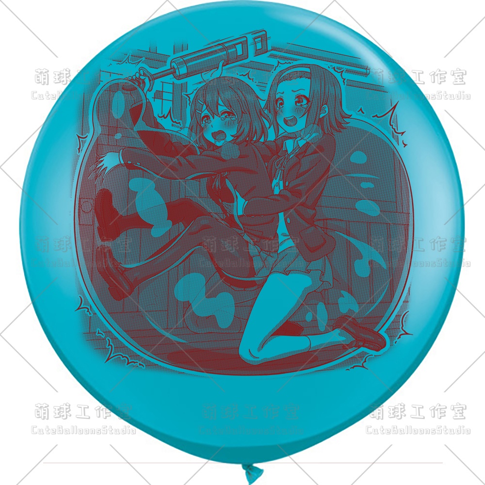 【現物】練習室でGL風船に乗る女の子(ブラウンインキ)(B4-06)