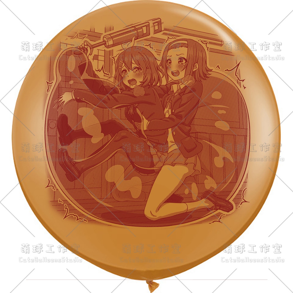 【現物】練習室でGL風船に乗る女の子(ブラウンインキ)(B4-06)