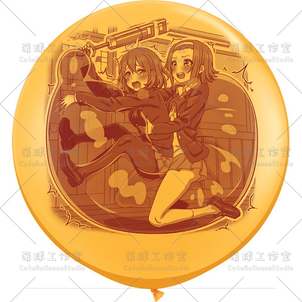 【現物】練習室でGL風船に乗る女の子(ブラウンインキ)(B4-06)