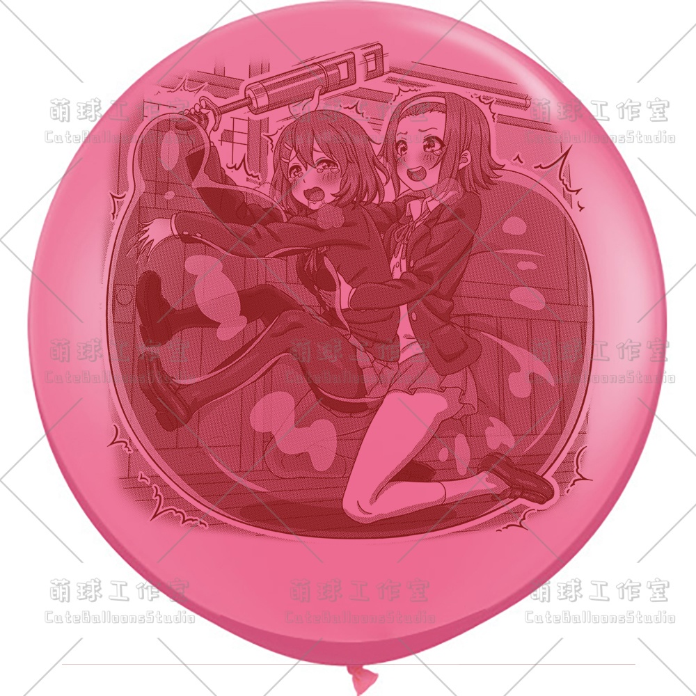 【現物】練習室でGL風船に乗る女の子(ブラウンインキ)(B4-06)