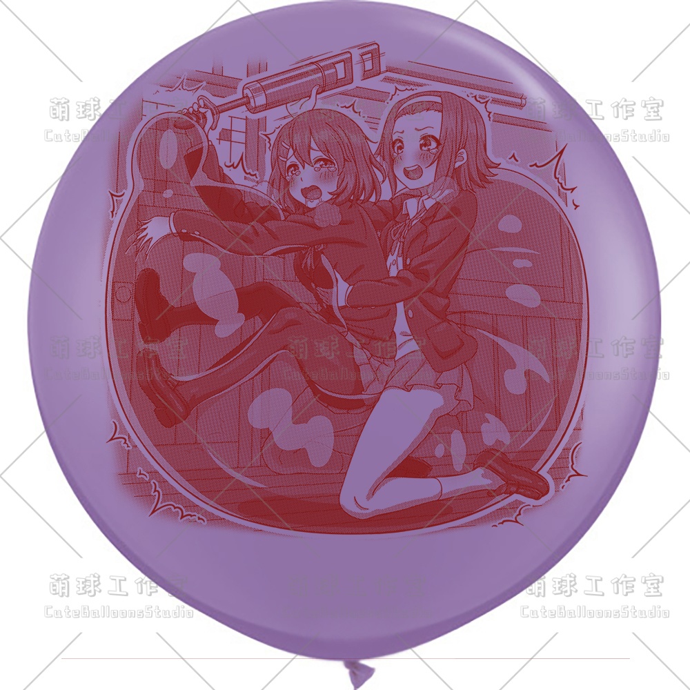 【現物】練習室でGL風船に乗る女の子(ブラウンインキ)(B4-06)