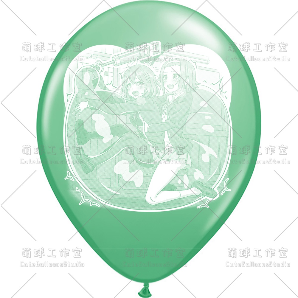 【現物】練習室でGL風船に乗る女の子(白インキ、反転印刷)(A5-01)