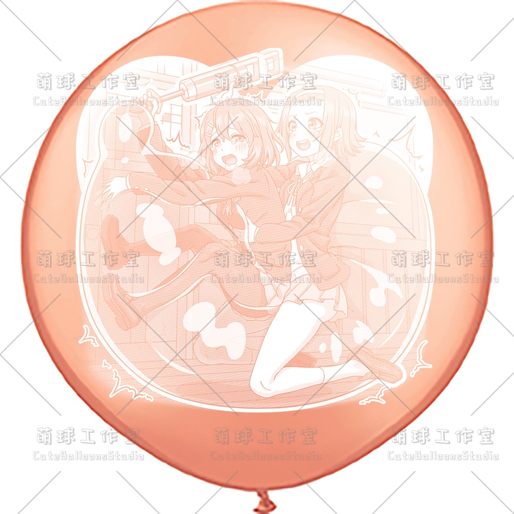 【現物】練習室でGL風船に乗る女の子(白インキ、反転印刷)(A5-01)