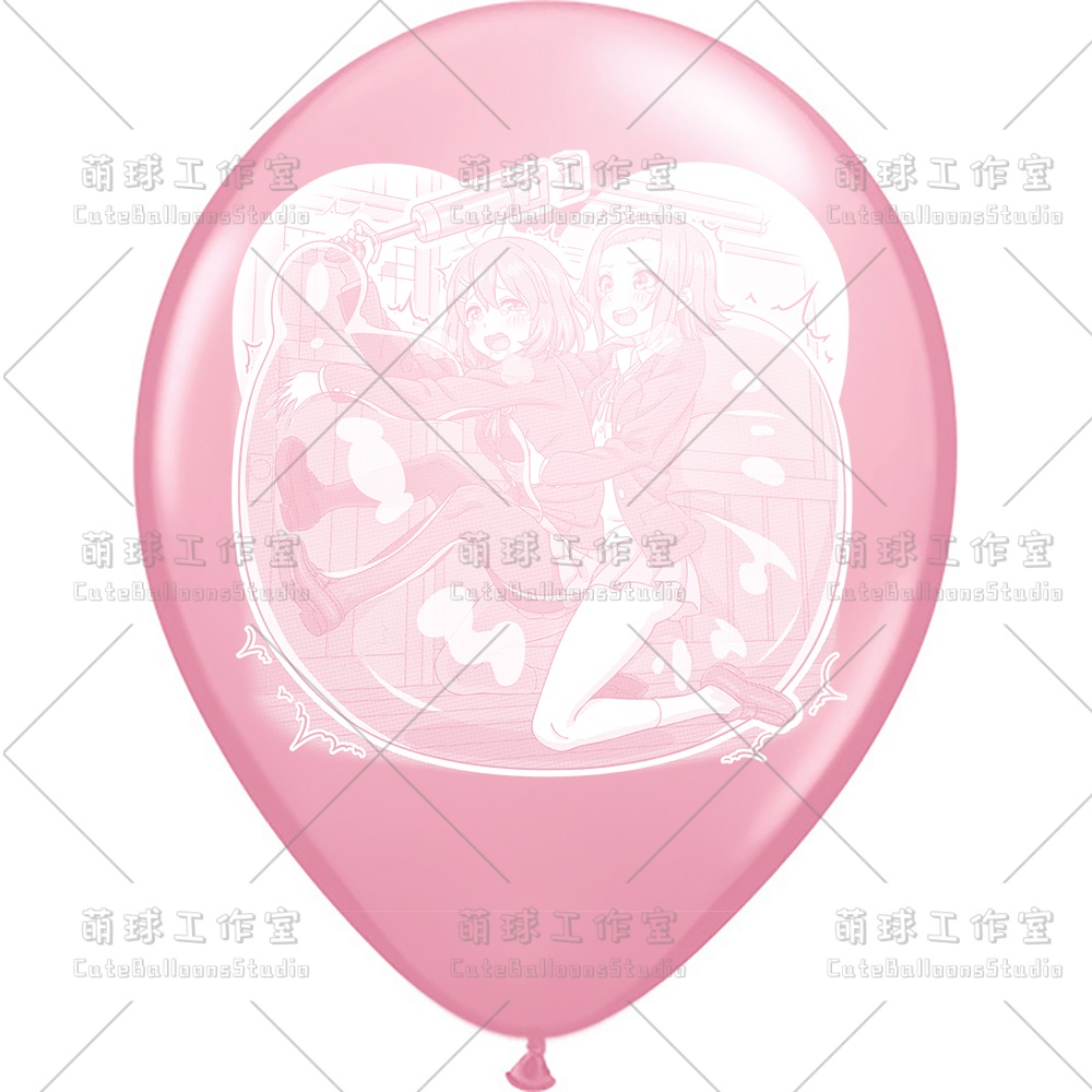 【現物】練習室でGL風船に乗る女の子(白インキ、反転印刷)(A5-01)