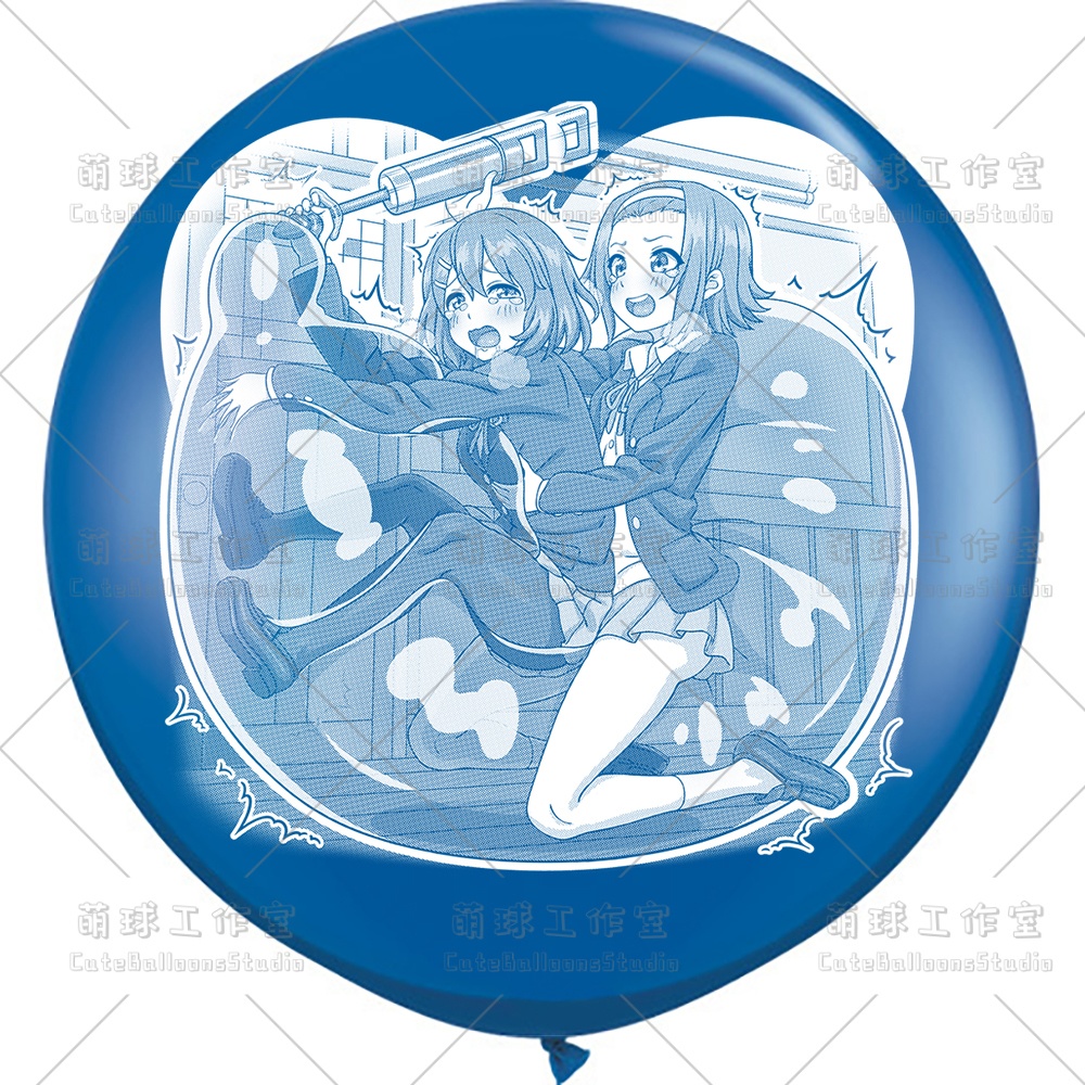 【現物】練習室でGL風船に乗る女の子(白インキ、反転印刷)(A5-01)