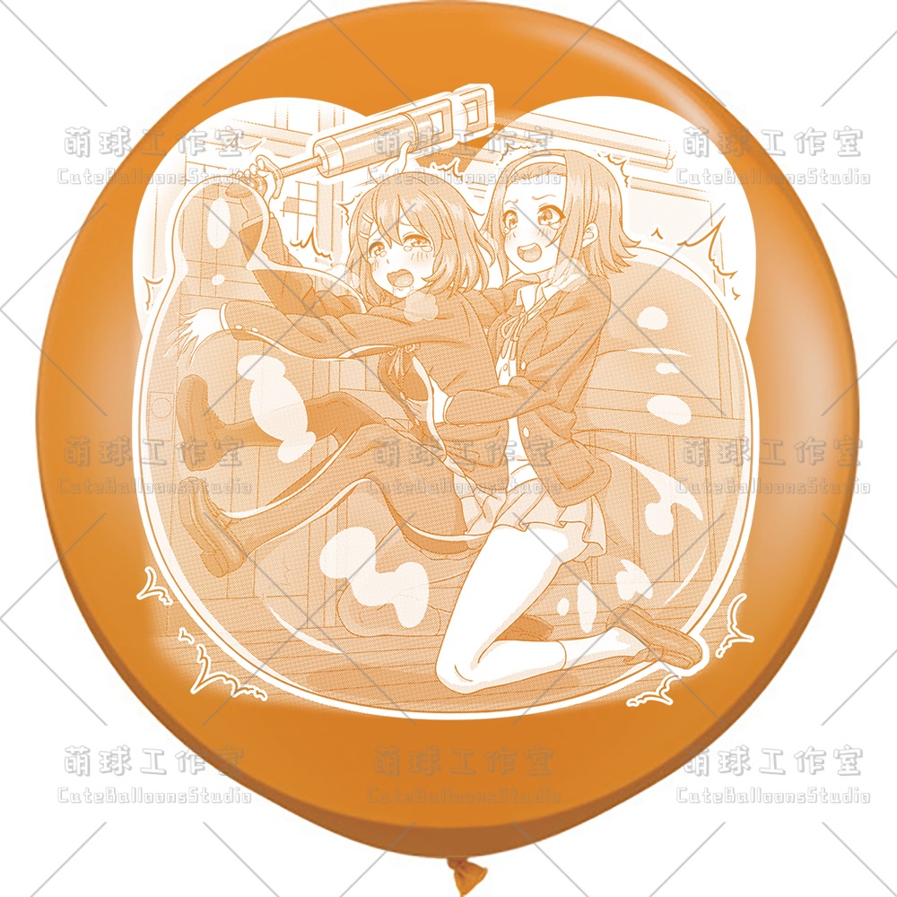 【現物】練習室でGL風船に乗る女の子(白インキ、反転印刷)(A5-01)