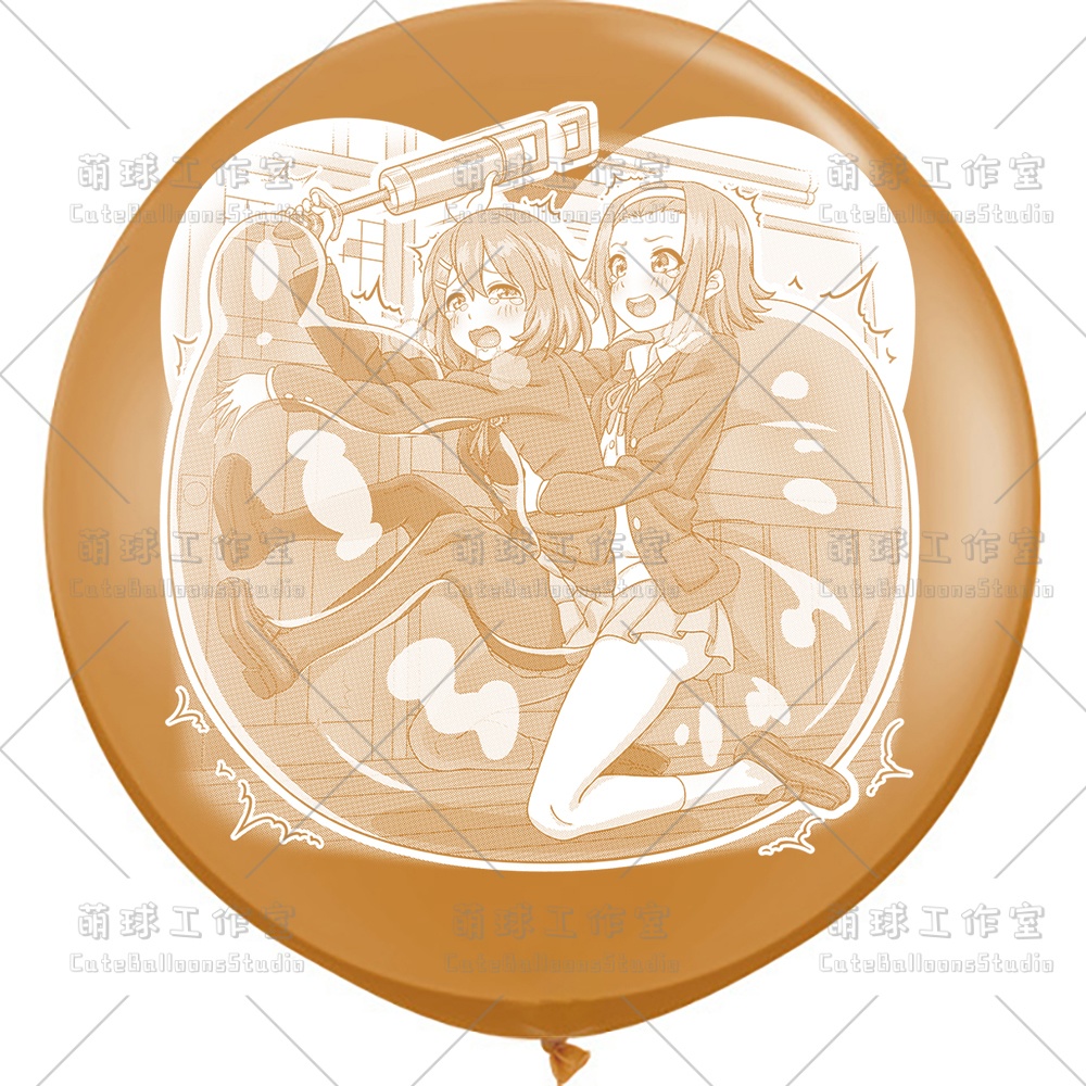 【現物】練習室でGL風船に乗る女の子(白インキ、反転印刷)(A5-01)