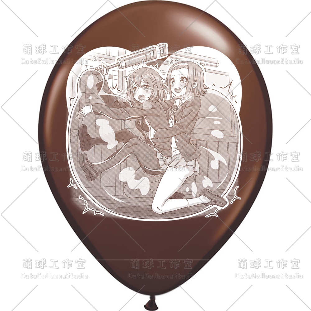 【現物】練習室でGL風船に乗る女の子(白インキ、反転印刷)(A5-01)