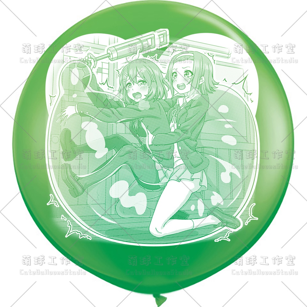 【現物】練習室でGL風船に乗る女の子(白インキ、反転印刷)(A5-01)