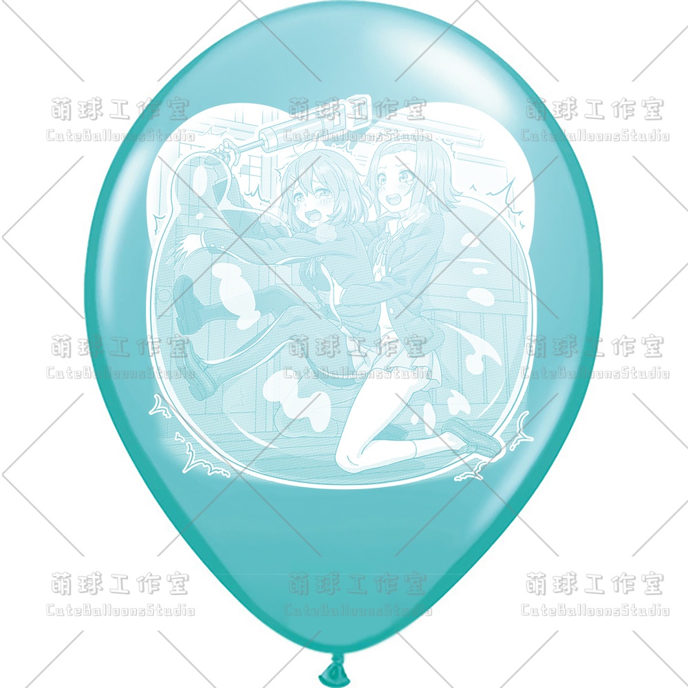 【現物】練習室でGL風船に乗る女の子(白インキ、反転印刷)(A5-01)