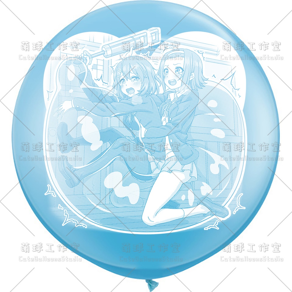 【現物】練習室でGL風船に乗る女の子(白インキ、反転印刷)(A5-01)