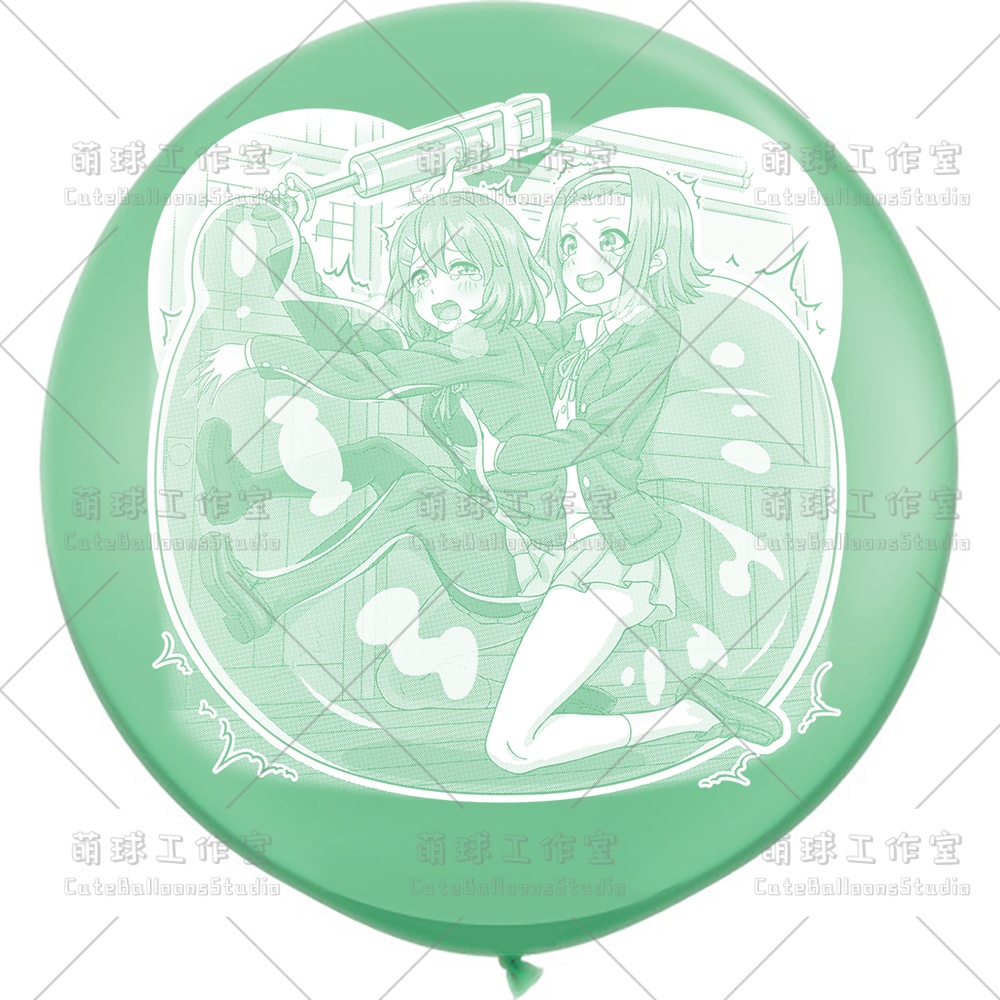 【現物】練習室でGL風船に乗る女の子(白インキ、反転印刷)(A5-01)