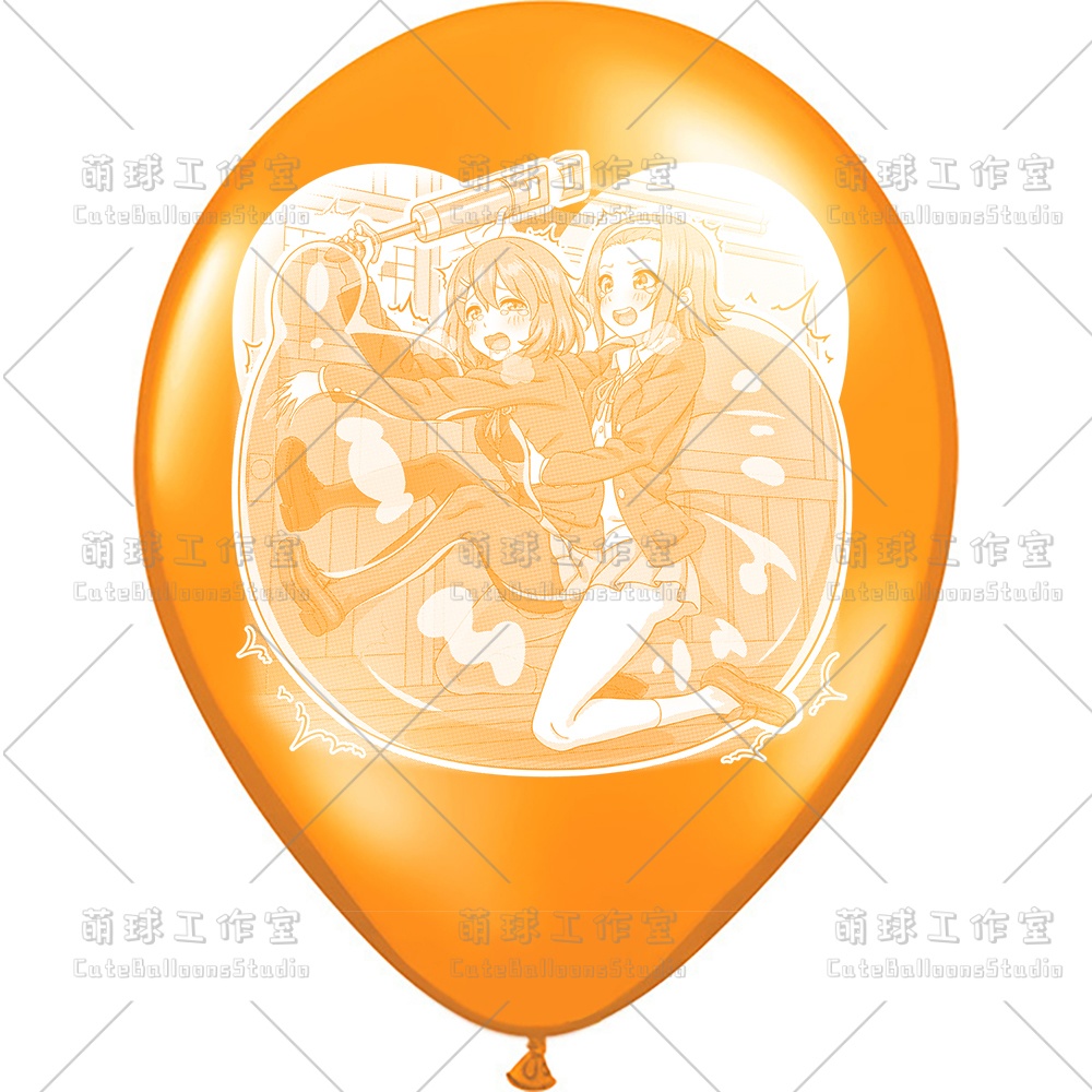 【現物】練習室でGL風船に乗る女の子(白インキ、反転印刷)(A5-01)