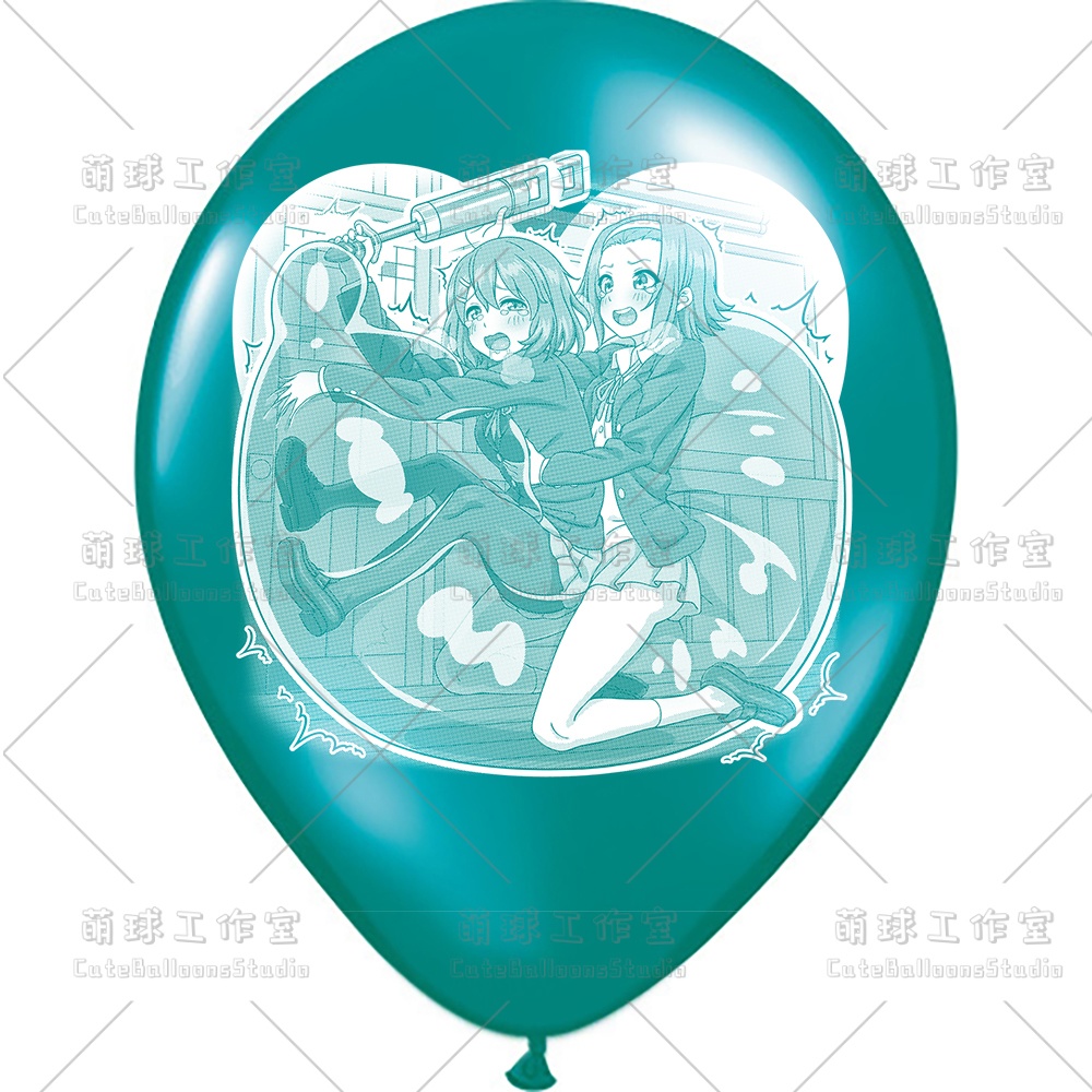 【現物】練習室でGL風船に乗る女の子(白インキ、反転印刷)(A5-01)