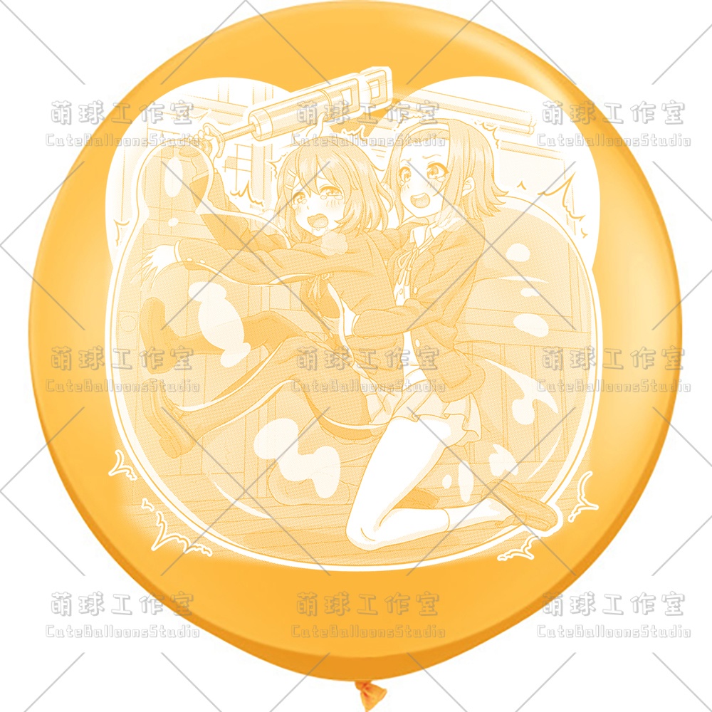 【現物】練習室でGL風船に乗る女の子(白インキ、反転印刷)(A5-01)