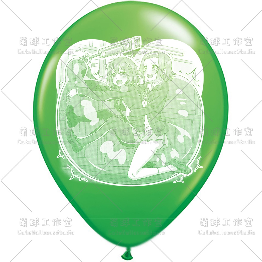 【現物】練習室でGL風船に乗る女の子(白インキ、反転印刷)(A5-01)