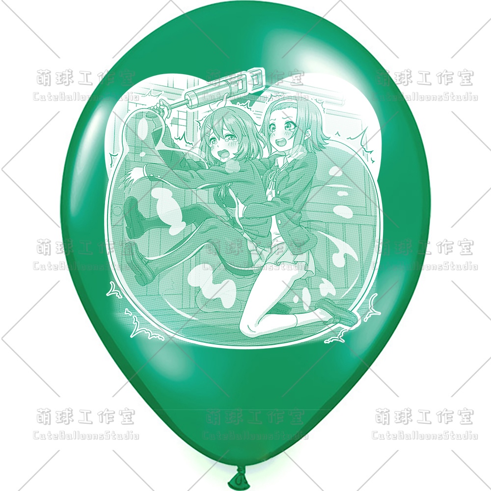 【現物】練習室でGL風船に乗る女の子(白インキ、反転印刷)(A5-01)