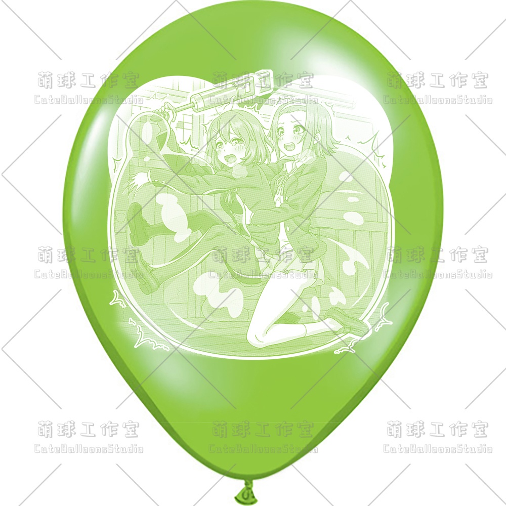 【現物】練習室でGL風船に乗る女の子(白インキ、反転印刷)(A5-01)