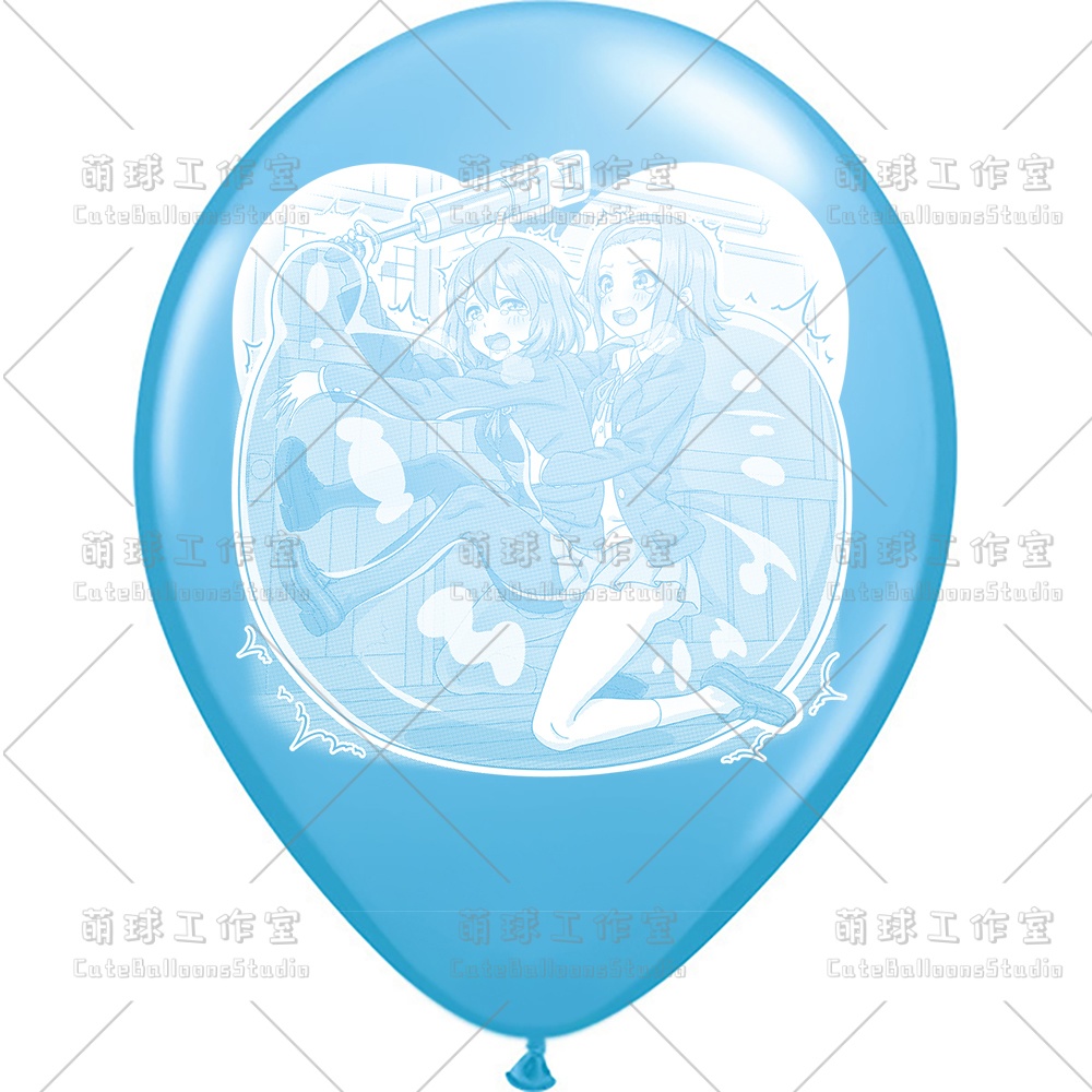 【現物】練習室でGL風船に乗る女の子(白インキ、反転印刷)(A5-01)