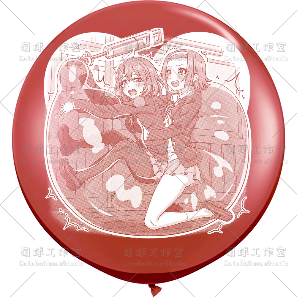 【現物】練習室でGL風船に乗る女の子(白インキ、反転印刷)(A5-01)