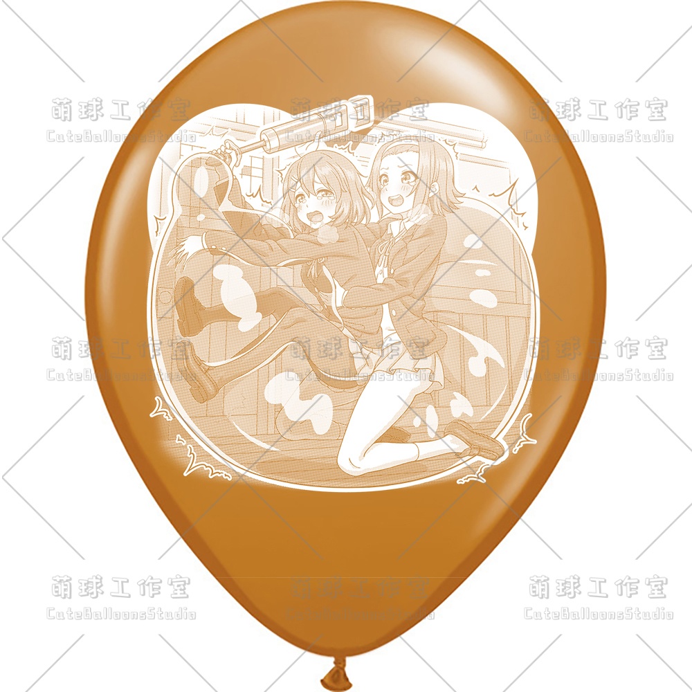 【現物】練習室でGL風船に乗る女の子(白インキ、反転印刷)(A5-01)