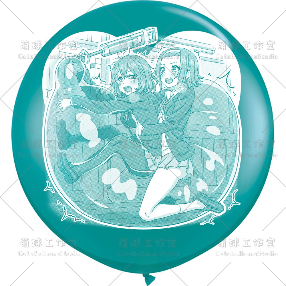 【現物】練習室でGL風船に乗る女の子(白インキ、反転印刷)(A5-01)