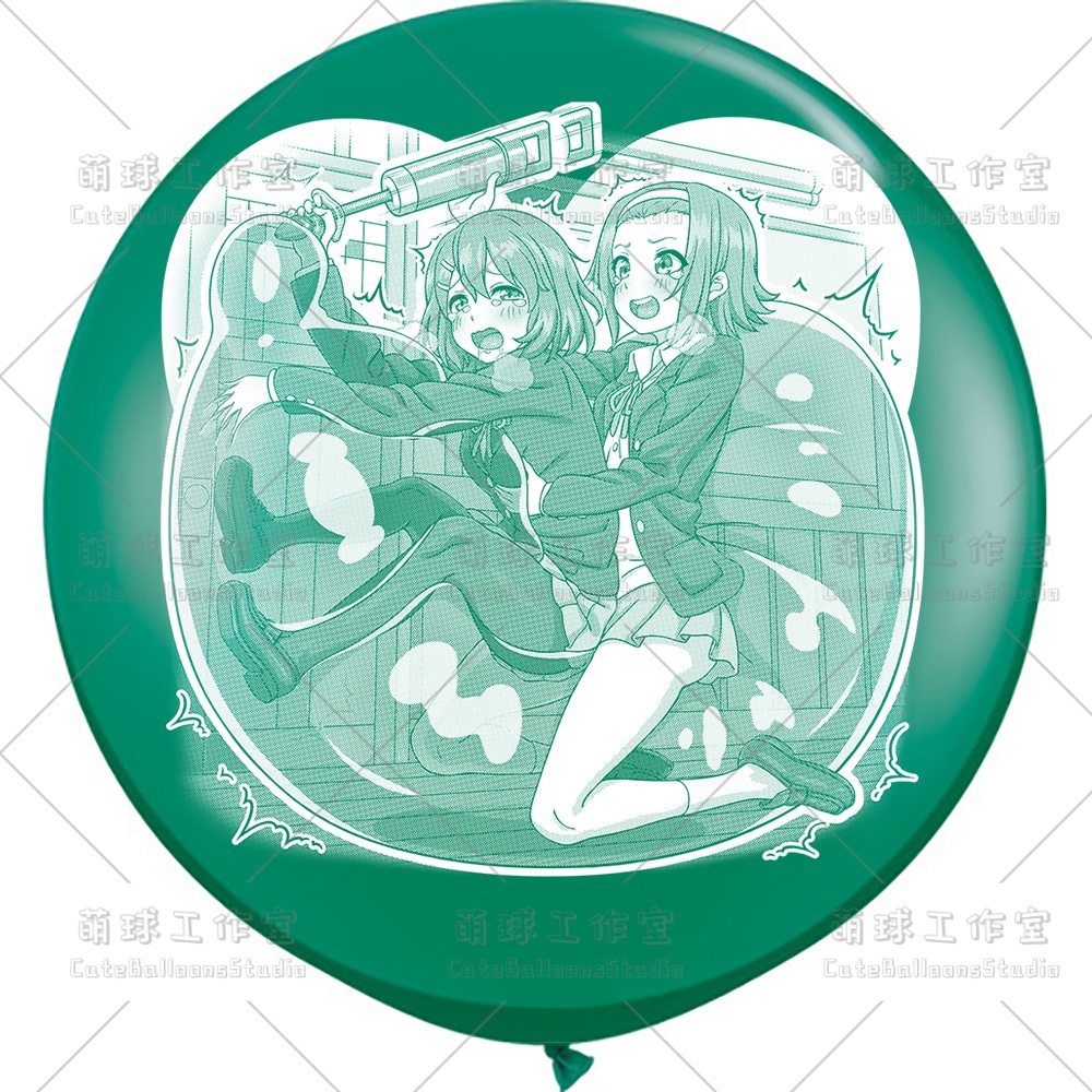 【現物】練習室でGL風船に乗る女の子(白インキ、反転印刷)(A5-01)