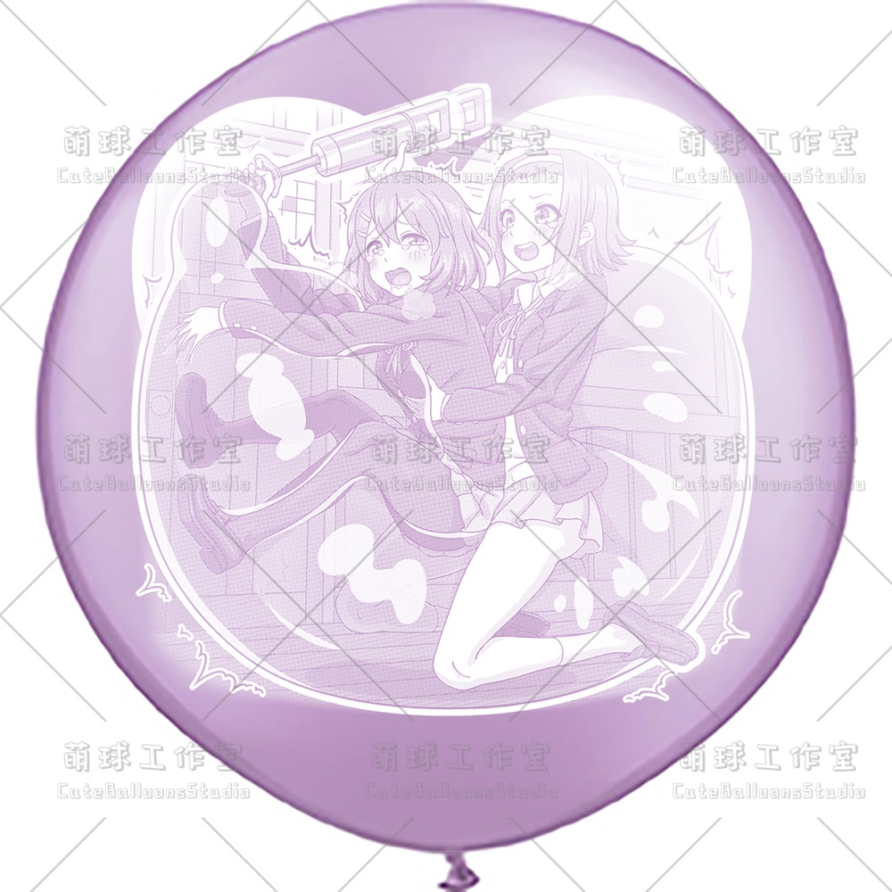 【現物】練習室でGL風船に乗る女の子(白インキ、反転印刷)(A5-01)