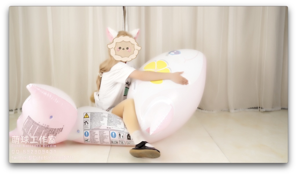 悠香ガス充填とガス抜きシロイルカ(熱膨張+軟化)