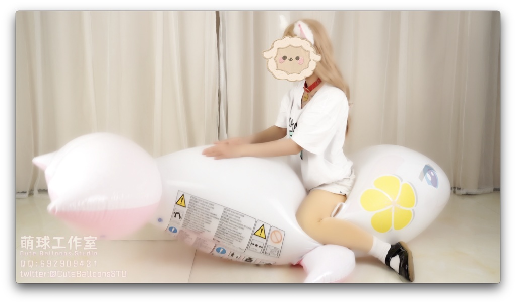 悠香ガス充填とガス抜きシロイルカ(熱膨張+軟化)