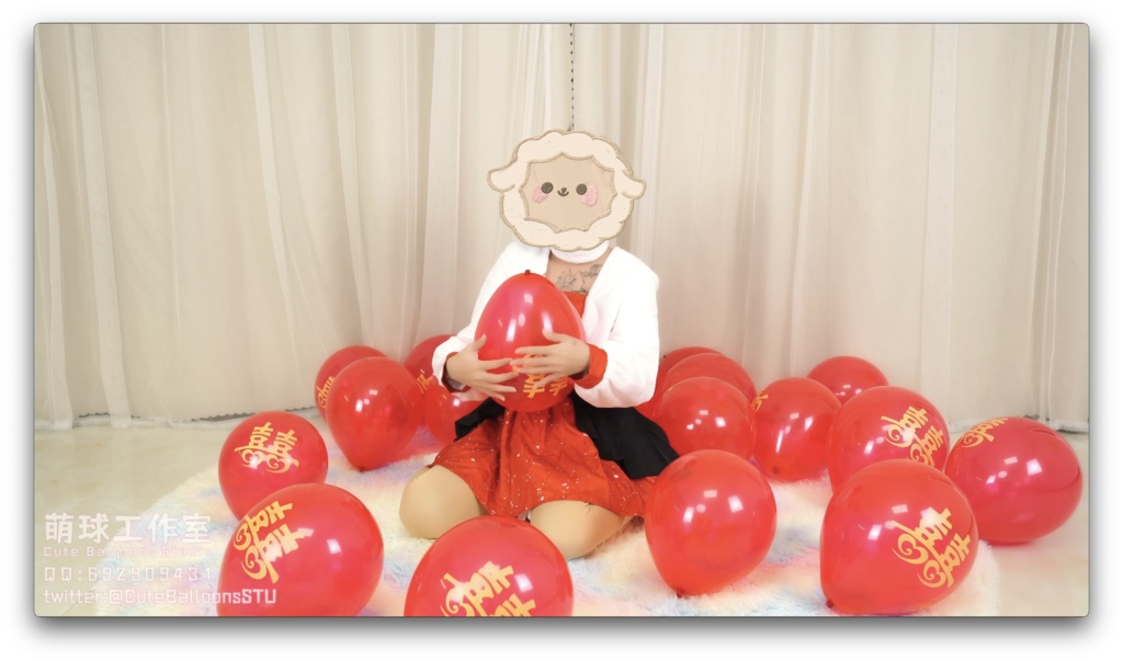 悠香pop中国産赤い喜字小風船