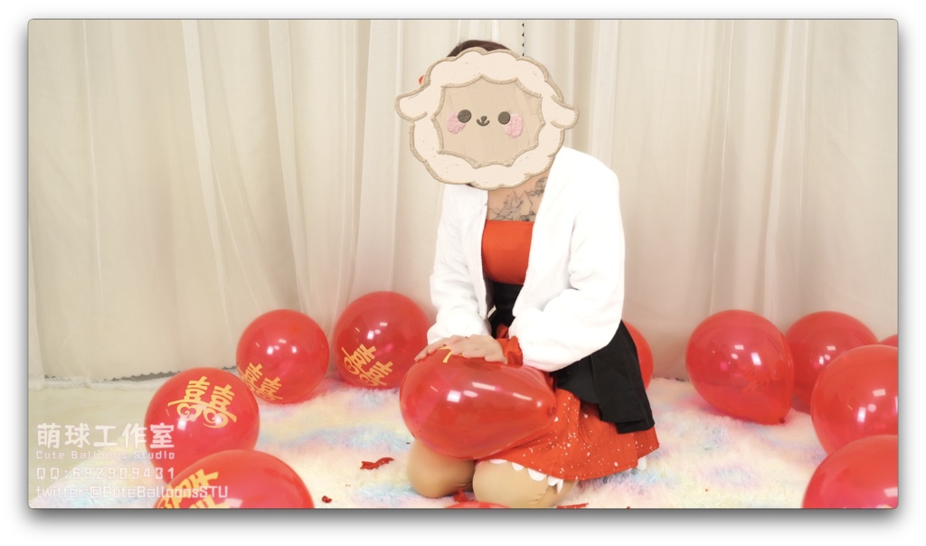 悠香pop中国産赤い喜字小風船