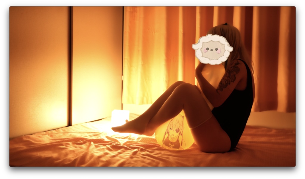 夜寝る前に風船を遊ぶ