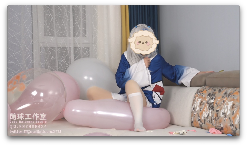 小さなサメが風船で部屋一杯になるまで膨らませる(QL16&QL18 * 65)