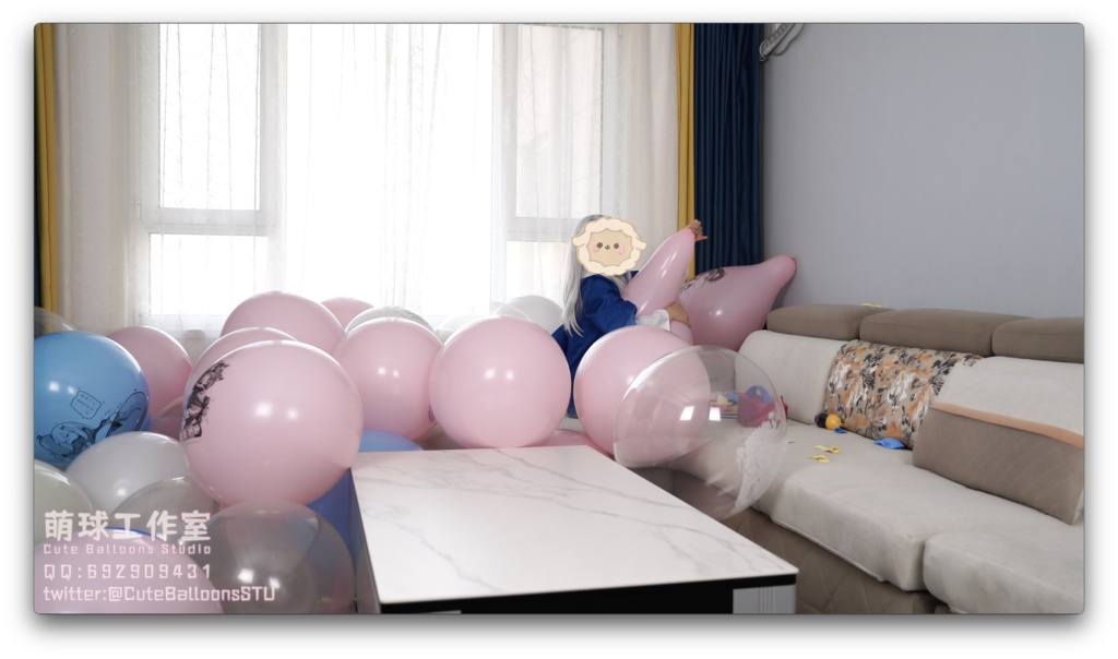 小さなサメが風船で部屋一杯になるまで膨らませる(QL16&QL18 * 65)