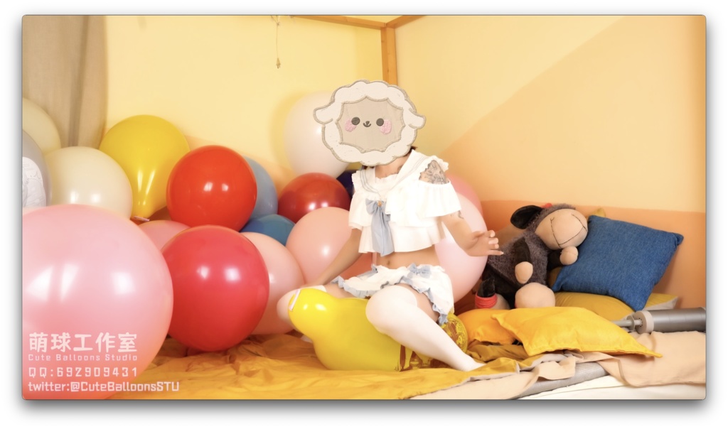 【オーダーメイド動画】悠香さんは風船でいっぱいの部屋で遊んでいます