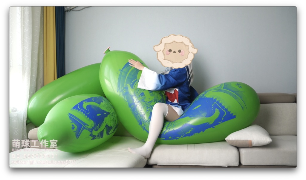 小さいサメがGL700を遊ぶ(ふくらませて乗るまで割れる)