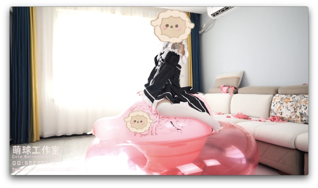 レムがS36x6で浮き輪遊びをしていました(極限まで膨らませて破裂するまで)