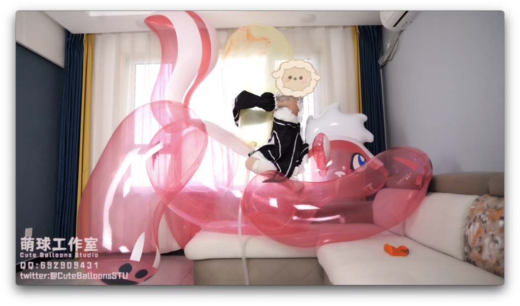 レムがリーマー氣球スカンクでR24x3(限界まで充気して破裂)を遊ぶ