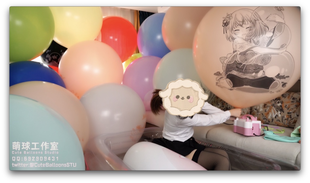 悠香と満室のO36風船(空気入れと空気入れで極限まで風船を破る)(80分+77分超長時間)