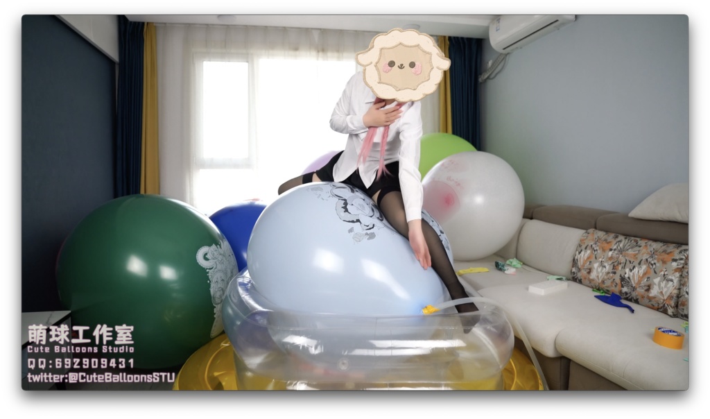 悠香と満室のO36風船(空気入れと空気入れで極限まで風船を破る)(80分+77分超長時間)