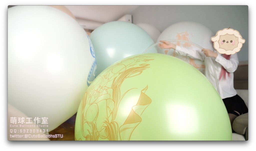 悠香と満室のO36風船(空気入れと空気入れで極限まで風船を破る)(80分+77分超長時間)