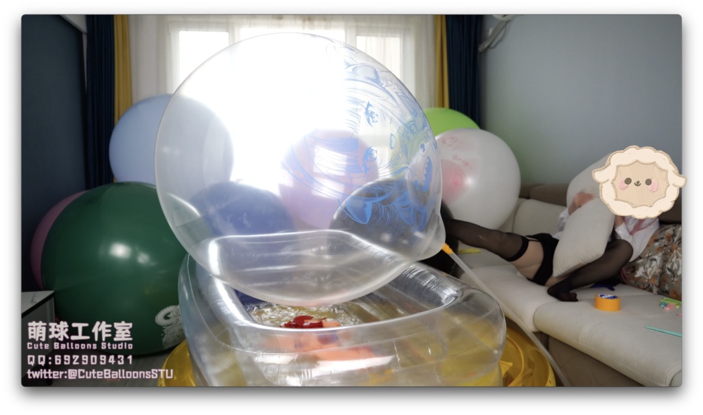 悠香と満室のO36風船(空気入れと空気入れで極限まで風船を破る)(80分+77分超長時間)