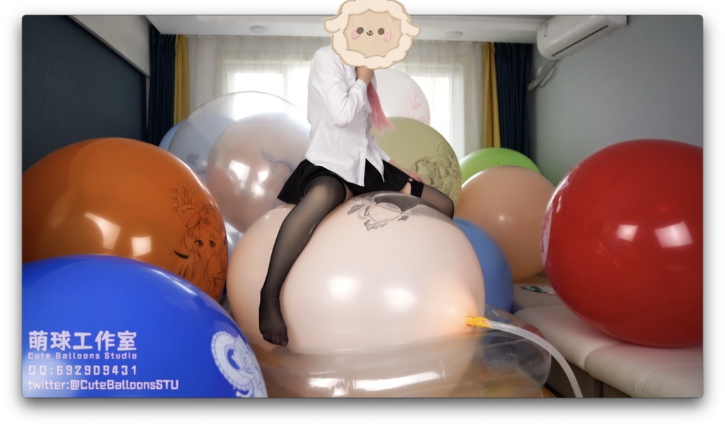 悠香と満室のO36風船(空気入れと空気入れで極限まで風船を破る)(80分+77分超長時間)