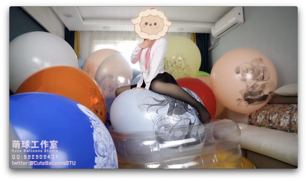 悠香と満室のO36風船(空気入れと空気入れで極限まで風船を破る)(80分+77分超長時間)