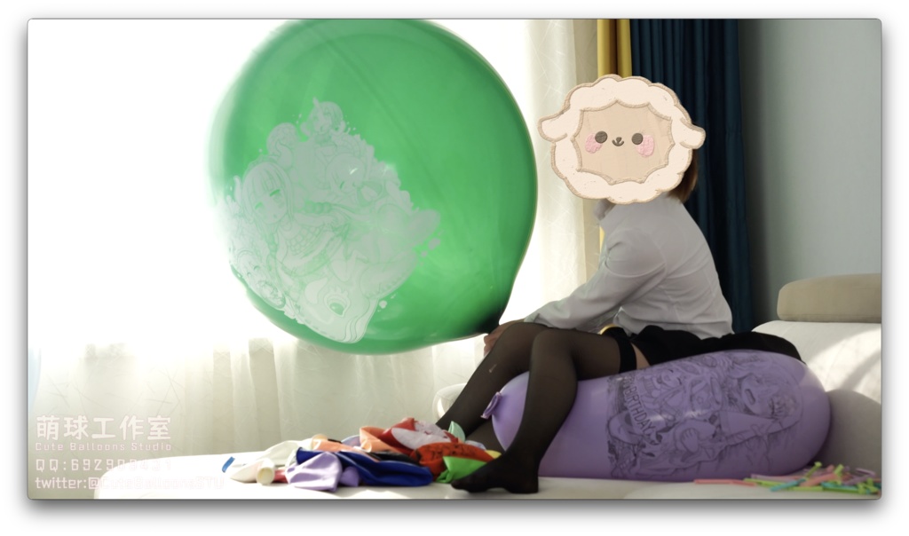 悠香と満室のO36風船(空気入れと空気入れで極限まで風船を破る)(80分+77分超長時間)