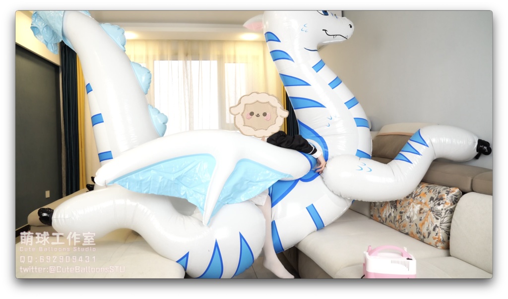 レムは白竜に乗る