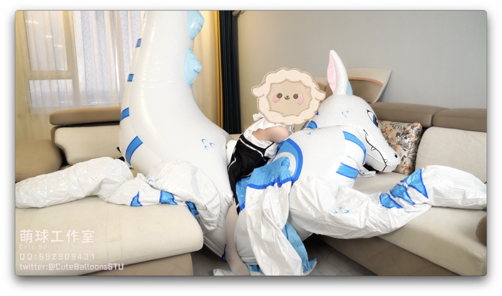 レムは白竜に乗る